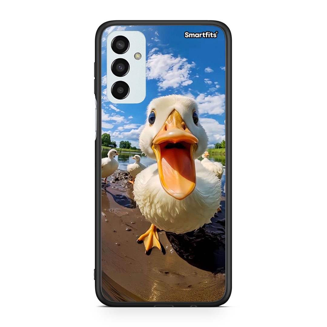 Samsung M23 Duck Face θήκη από τη Smartfits με σχέδιο στο πίσω μέρος και μαύρο περίβλημα | Smartphone case with colorful back and black bezels by Smartfits