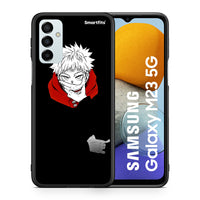 Thumbnail for Θήκη Samsung M23 Itadori Anime από τη Smartfits με σχέδιο στο πίσω μέρος και μαύρο περίβλημα | Samsung M23 Itadori Anime case with colorful back and black bezels