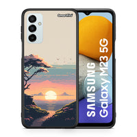 Thumbnail for Θήκη Samsung M23 Pixel Sunset από τη Smartfits με σχέδιο στο πίσω μέρος και μαύρο περίβλημα | Samsung M23 Pixel Sunset case with colorful back and black bezels