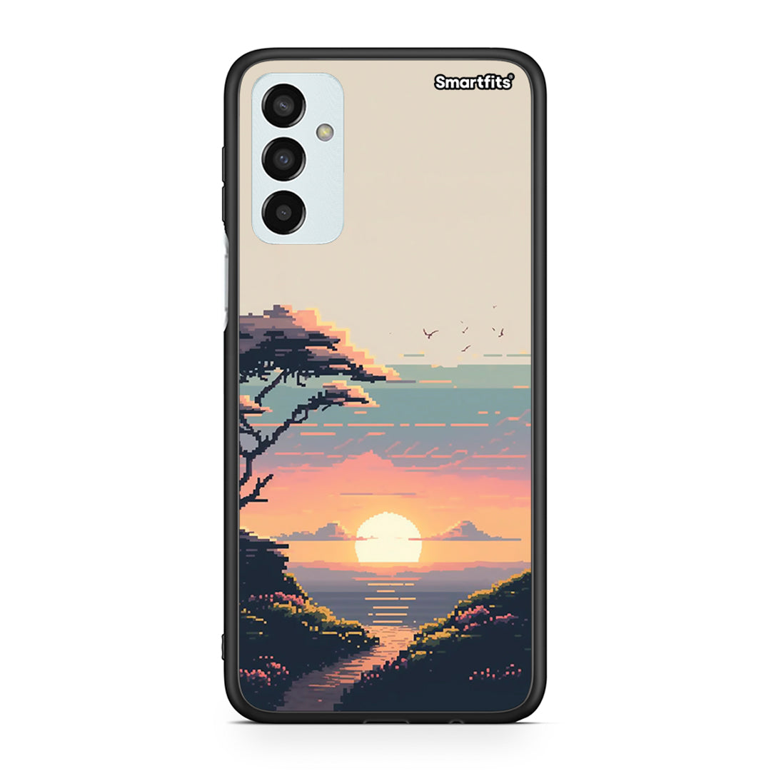 Samsung M23 Pixel Sunset θήκη από τη Smartfits με σχέδιο στο πίσω μέρος και μαύρο περίβλημα | Smartphone case with colorful back and black bezels by Smartfits