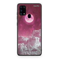 Thumbnail for Samsung M31 Pink Moon θήκη από τη Smartfits με σχέδιο στο πίσω μέρος και μαύρο περίβλημα | Smartphone case with colorful back and black bezels by Smartfits