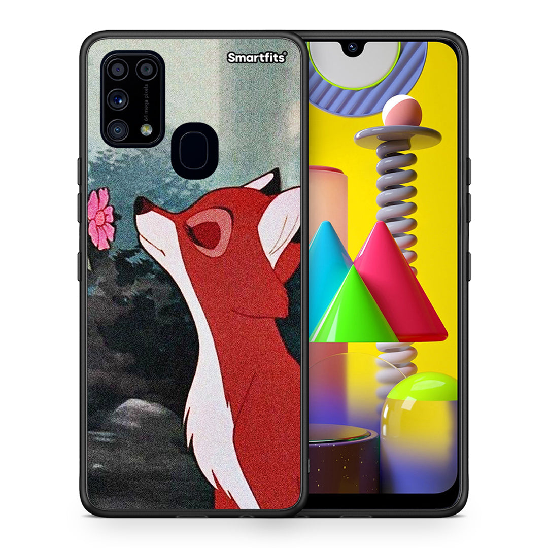 Θήκη Samsung M31 Tod And Vixey Love 2 από τη Smartfits με σχέδιο στο πίσω μέρος και μαύρο περίβλημα | Samsung M31 Tod And Vixey Love 2 case with colorful back and black bezels