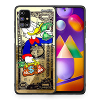 Thumbnail for Θήκη Samsung M31s Duck Money από τη Smartfits με σχέδιο στο πίσω μέρος και μαύρο περίβλημα | Samsung M31s Duck Money case with colorful back and black bezels