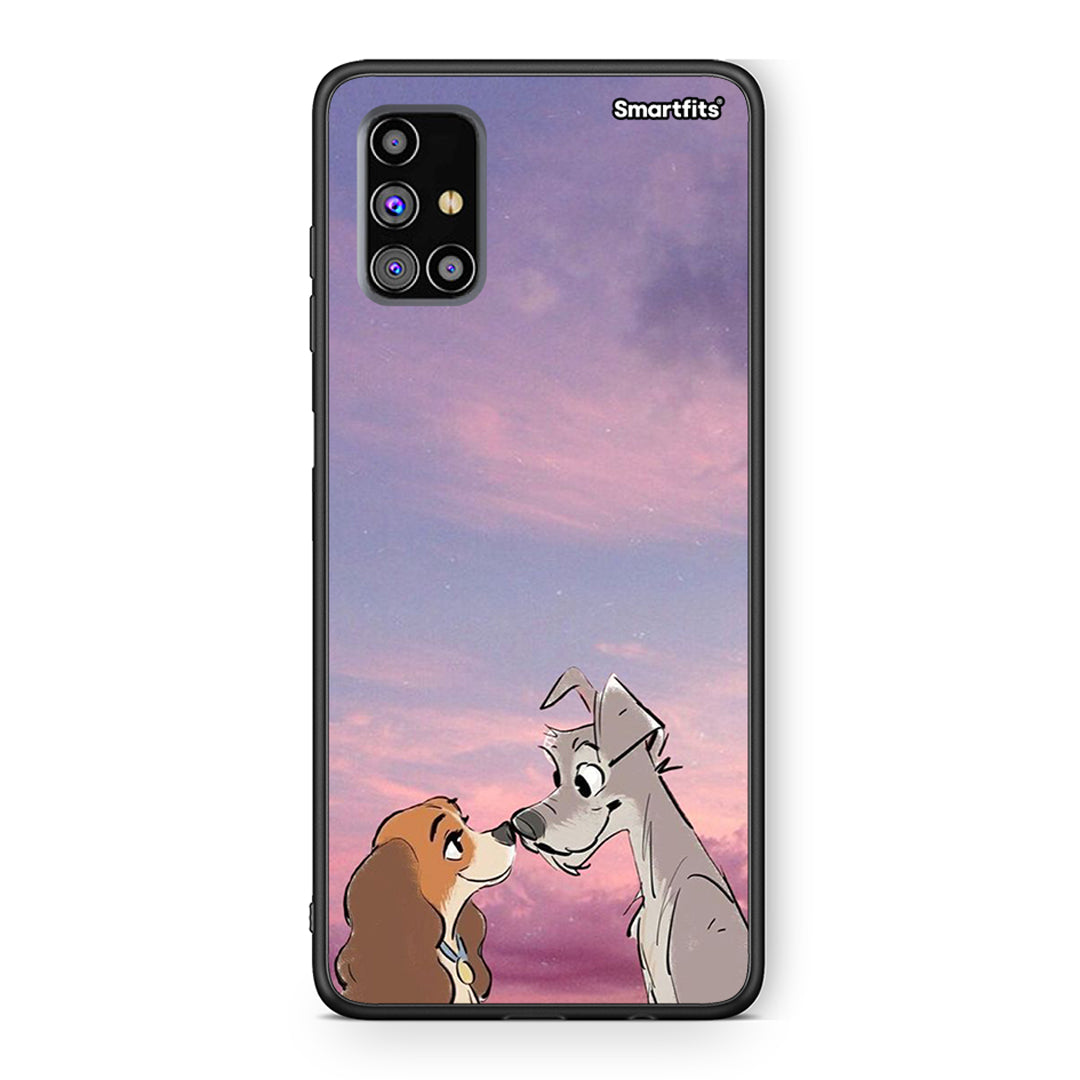 Samsung M31s Lady And Tramp θήκη από τη Smartfits με σχέδιο στο πίσω μέρος και μαύρο περίβλημα | Smartphone case with colorful back and black bezels by Smartfits