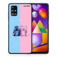 Thumbnail for Θήκη Samsung M31s Stitch And Angel από τη Smartfits με σχέδιο στο πίσω μέρος και μαύρο περίβλημα | Samsung M31s Stitch And Angel case with colorful back and black bezels