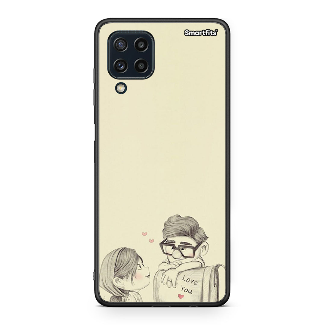 Samsung M32 4G Carl And Ellie θήκη από τη Smartfits με σχέδιο στο πίσω μέρος και μαύρο περίβλημα | Smartphone case with colorful back and black bezels by Smartfits