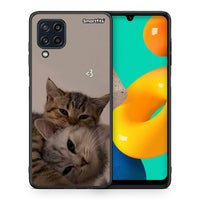 Thumbnail for Θήκη Samsung M32 4G Cats In Love από τη Smartfits με σχέδιο στο πίσω μέρος και μαύρο περίβλημα | Samsung M32 4G Cats In Love case with colorful back and black bezels