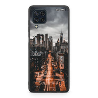 Thumbnail for Samsung M32 4G City Lights θήκη από τη Smartfits με σχέδιο στο πίσω μέρος και μαύρο περίβλημα | Smartphone case with colorful back and black bezels by Smartfits