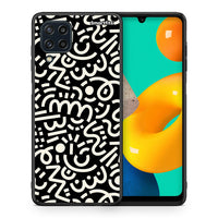 Thumbnail for Θήκη Samsung M32 4G Doodle Art από τη Smartfits με σχέδιο στο πίσω μέρος και μαύρο περίβλημα | Samsung M32 4G Doodle Art case with colorful back and black bezels