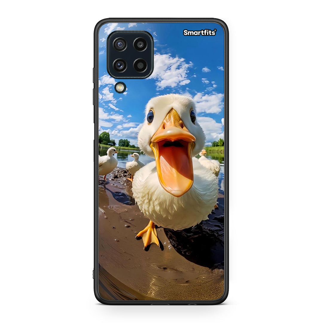 Samsung M32 4G Duck Face θήκη από τη Smartfits με σχέδιο στο πίσω μέρος και μαύρο περίβλημα | Smartphone case with colorful back and black bezels by Smartfits