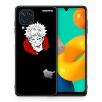 Thumbnail for Θήκη Samsung M32 4G Itadori Anime από τη Smartfits με σχέδιο στο πίσω μέρος και μαύρο περίβλημα | Samsung M32 4G Itadori Anime case with colorful back and black bezels