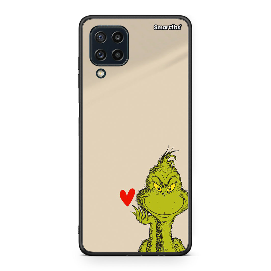 Samsung M32 4G Xmas Grinch θήκη από τη Smartfits με σχέδιο στο πίσω μέρος και μαύρο περίβλημα | Smartphone case with colorful back and black bezels by Smartfits