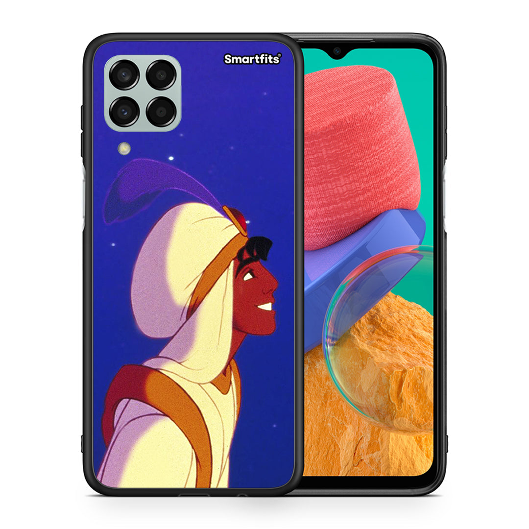 Θήκη Samsung M33 Alladin And Jasmine Love 1 από τη Smartfits με σχέδιο στο πίσω μέρος και μαύρο περίβλημα | Samsung M33 Alladin And Jasmine Love 1 case with colorful back and black bezels