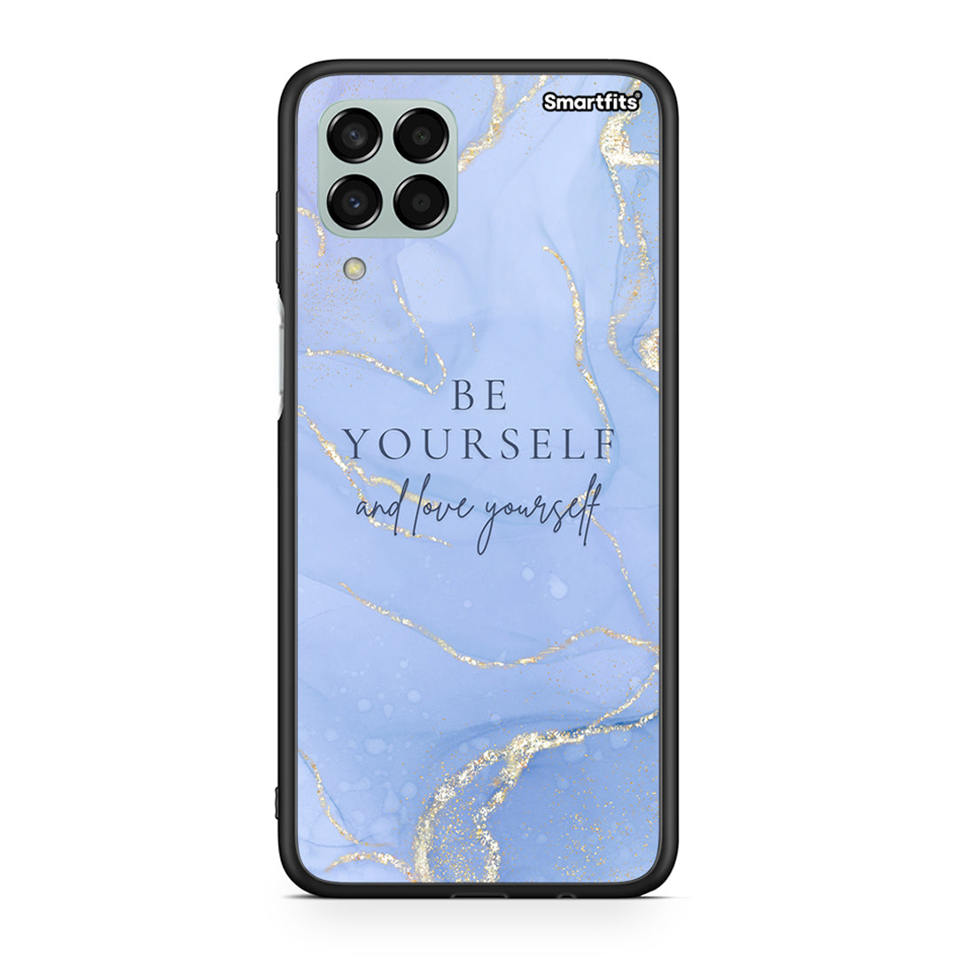 Samsung M33 Be Yourself θήκη από τη Smartfits με σχέδιο στο πίσω μέρος και μαύρο περίβλημα | Smartphone case with colorful back and black bezels by Smartfits