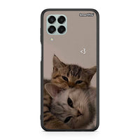 Thumbnail for Samsung M33 Cats In Love θήκη από τη Smartfits με σχέδιο στο πίσω μέρος και μαύρο περίβλημα | Smartphone case with colorful back and black bezels by Smartfits