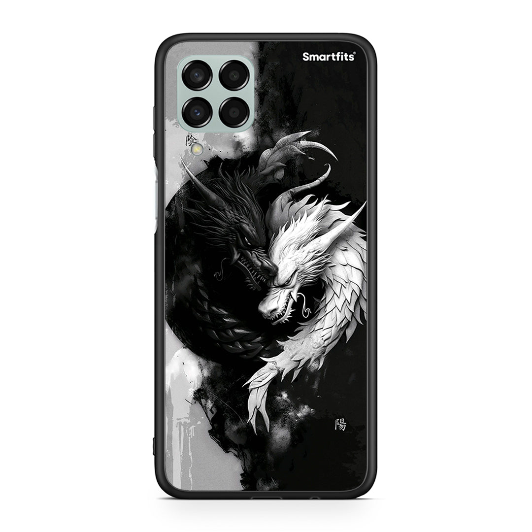 Samsung M33 Yin Yang θήκη από τη Smartfits με σχέδιο στο πίσω μέρος και μαύρο περίβλημα | Smartphone case with colorful back and black bezels by Smartfits