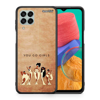 Thumbnail for Θήκη Samsung M33 You Go Girl από τη Smartfits με σχέδιο στο πίσω μέρος και μαύρο περίβλημα | Samsung M33 You Go Girl case with colorful back and black bezels