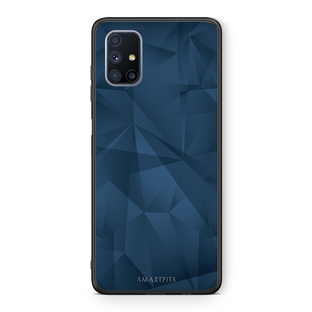 Geometric Blue Abstract - Samsung Galaxy M51 case