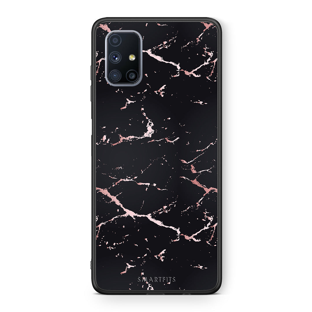 Marble Black Rosegold - Samsung Galaxy M51 case