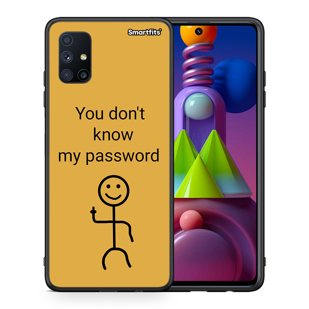 Θήκη Samsung Galaxy M51 My Password από τη Smartfits με σχέδιο στο πίσω μέρος και μαύρο περίβλημα | Samsung Galaxy M51 My Password case with colorful back and black bezels