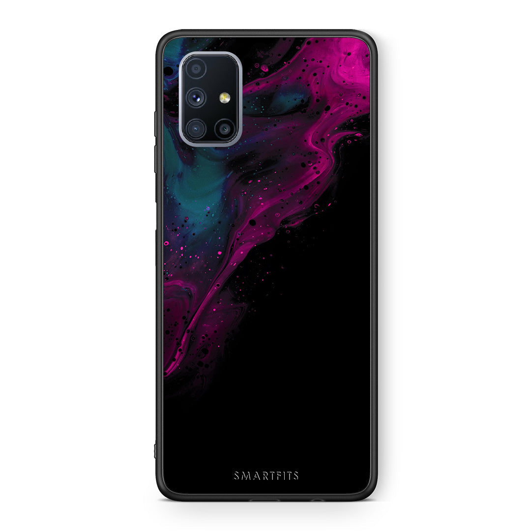 Watercolor Pink Black - Samsung Galaxy M51 case