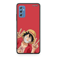 Thumbnail for Samsung M52 5G Pirate Luffy Θήκη από τη Smartfits με σχέδιο στο πίσω μέρος και μαύρο περίβλημα | Smartphone case with colorful back and black bezels by Smartfits