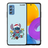 Thumbnail for Θήκη Samsung M52 5G Santa Stich από τη Smartfits με σχέδιο στο πίσω μέρος και μαύρο περίβλημα | Samsung M52 5G Santa Stich case with colorful back and black bezels