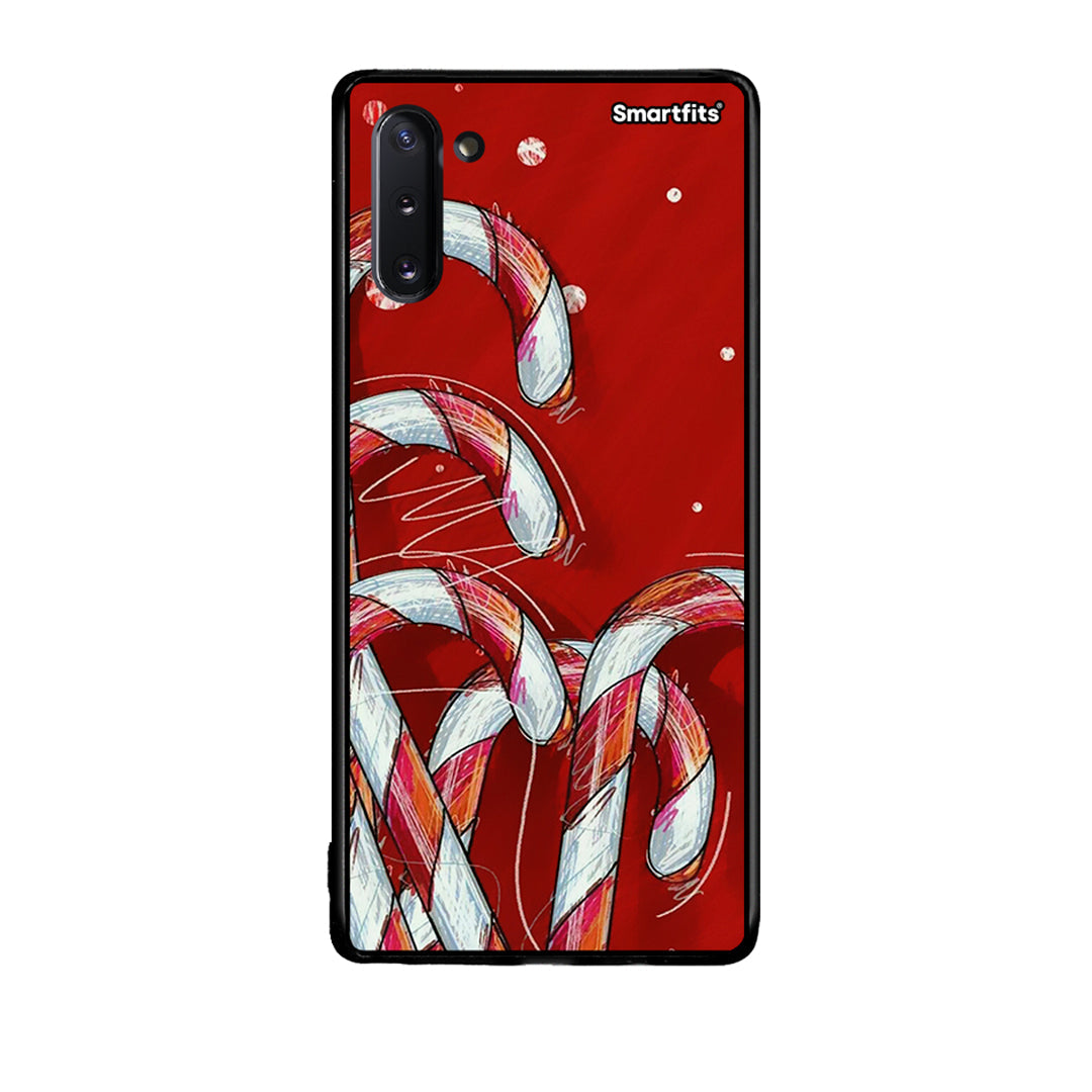 Samsung Note 10 Candy Cane θήκη από τη Smartfits με σχέδιο στο πίσω μέρος και μαύρο περίβλημα | Smartphone case with colorful back and black bezels by Smartfits