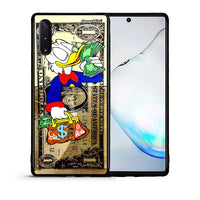 Thumbnail for Θήκη Samsung Note 10 Duck Money από τη Smartfits με σχέδιο στο πίσω μέρος και μαύρο περίβλημα | Samsung Note 10 Duck Money case with colorful back and black bezels