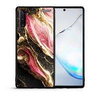 Thumbnail for Θήκη Samsung Note 10 Glamorous Pink Marble από τη Smartfits με σχέδιο στο πίσω μέρος και μαύρο περίβλημα | Samsung Note 10 Glamorous Pink Marble case with colorful back and black bezels