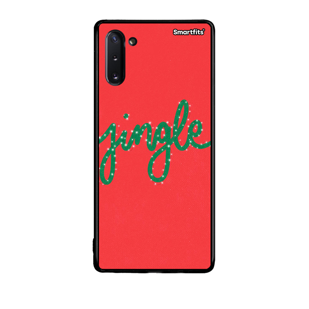 Samsung Note 10 Jingle Xmas θήκη από τη Smartfits με σχέδιο στο πίσω μέρος και μαύρο περίβλημα | Smartphone case with colorful back and black bezels by Smartfits