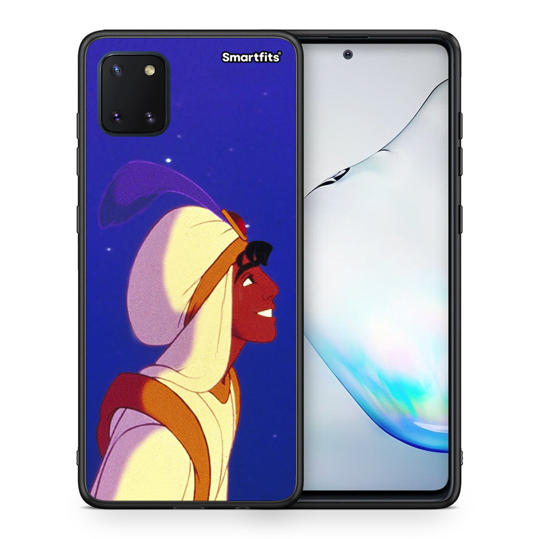 Θήκη Samsung Note 10 Lite Alladin And Jasmine Love 1 από τη Smartfits με σχέδιο στο πίσω μέρος και μαύρο περίβλημα | Samsung Note 10 Lite Alladin And Jasmine Love 1 case with colorful back and black bezels