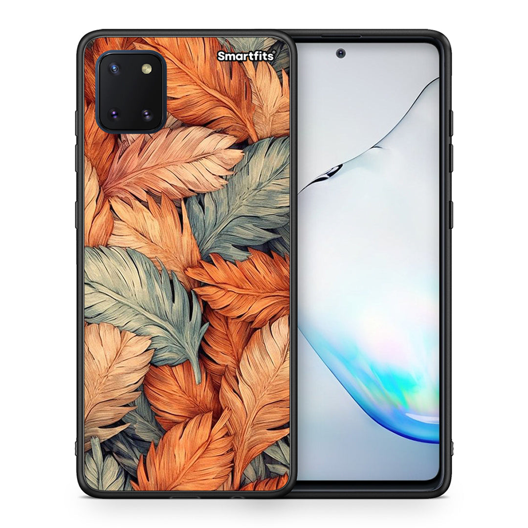 Θήκη Samsung Note 10 Lite Autumn Leaves από τη Smartfits με σχέδιο στο πίσω μέρος και μαύρο περίβλημα | Samsung Note 10 Lite Autumn Leaves case with colorful back and black bezels