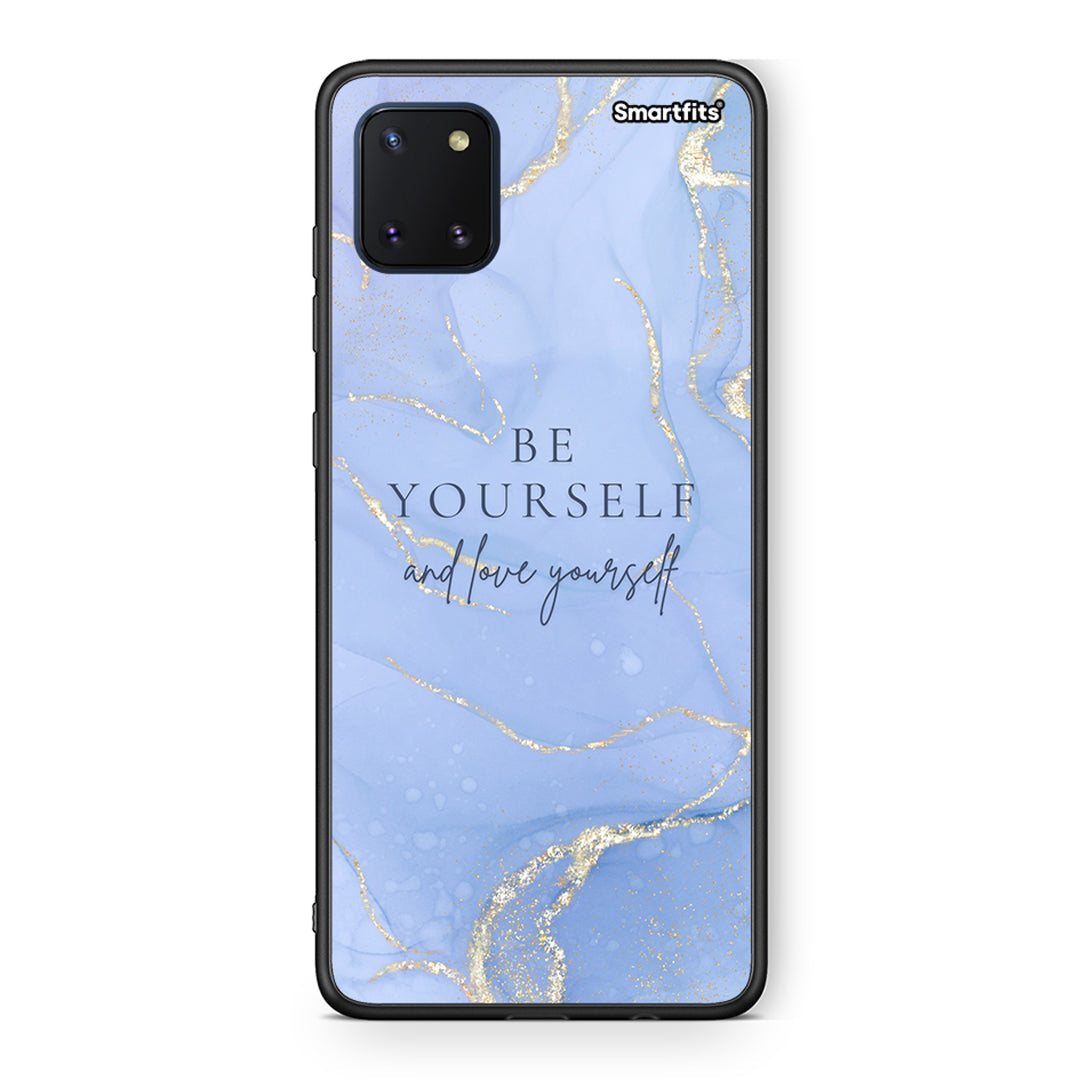 Samsung Note 10 Lite Be Yourself θήκη από τη Smartfits με σχέδιο στο πίσω μέρος και μαύρο περίβλημα | Smartphone case with colorful back and black bezels by Smartfits