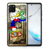 Thumbnail for Θήκη Samsung Note 10 Lite Duck Money από τη Smartfits με σχέδιο στο πίσω μέρος και μαύρο περίβλημα | Samsung Note 10 Lite Duck Money case with colorful back and black bezels