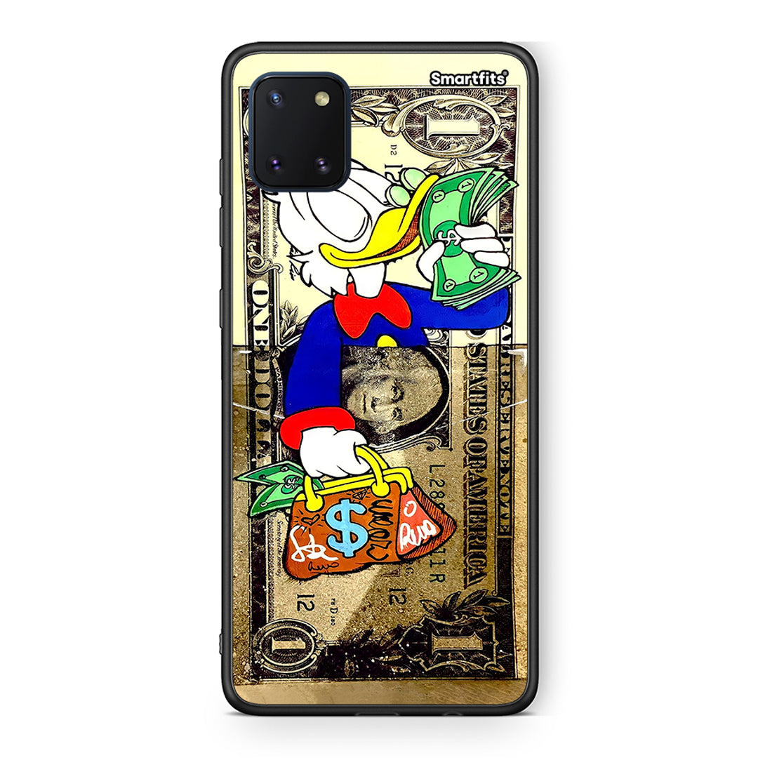 Samsung Note 10 Lite Duck Money Θήκη από τη Smartfits με σχέδιο στο πίσω μέρος και μαύρο περίβλημα | Smartphone case with colorful back and black bezels by Smartfits
