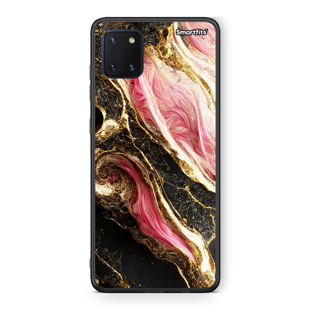 Samsung Note 10 Lite Glamorous Pink Marble θήκη από τη Smartfits με σχέδιο στο πίσω μέρος και μαύρο περίβλημα | Smartphone case with colorful back and black bezels by Smartfits