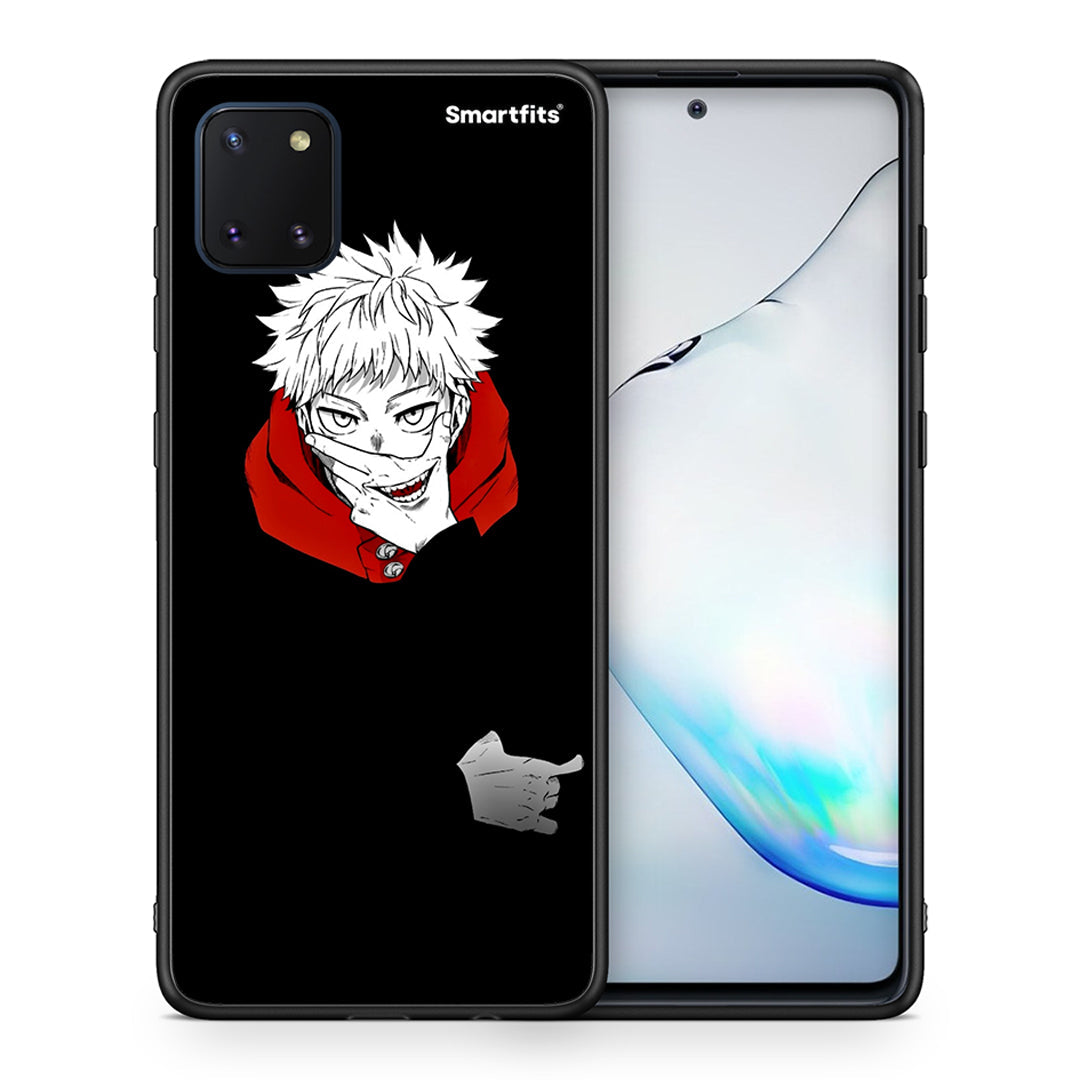 Θήκη Samsung Note 10 Lite Itadori Anime από τη Smartfits με σχέδιο στο πίσω μέρος και μαύρο περίβλημα | Samsung Note 10 Lite Itadori Anime case with colorful back and black bezels