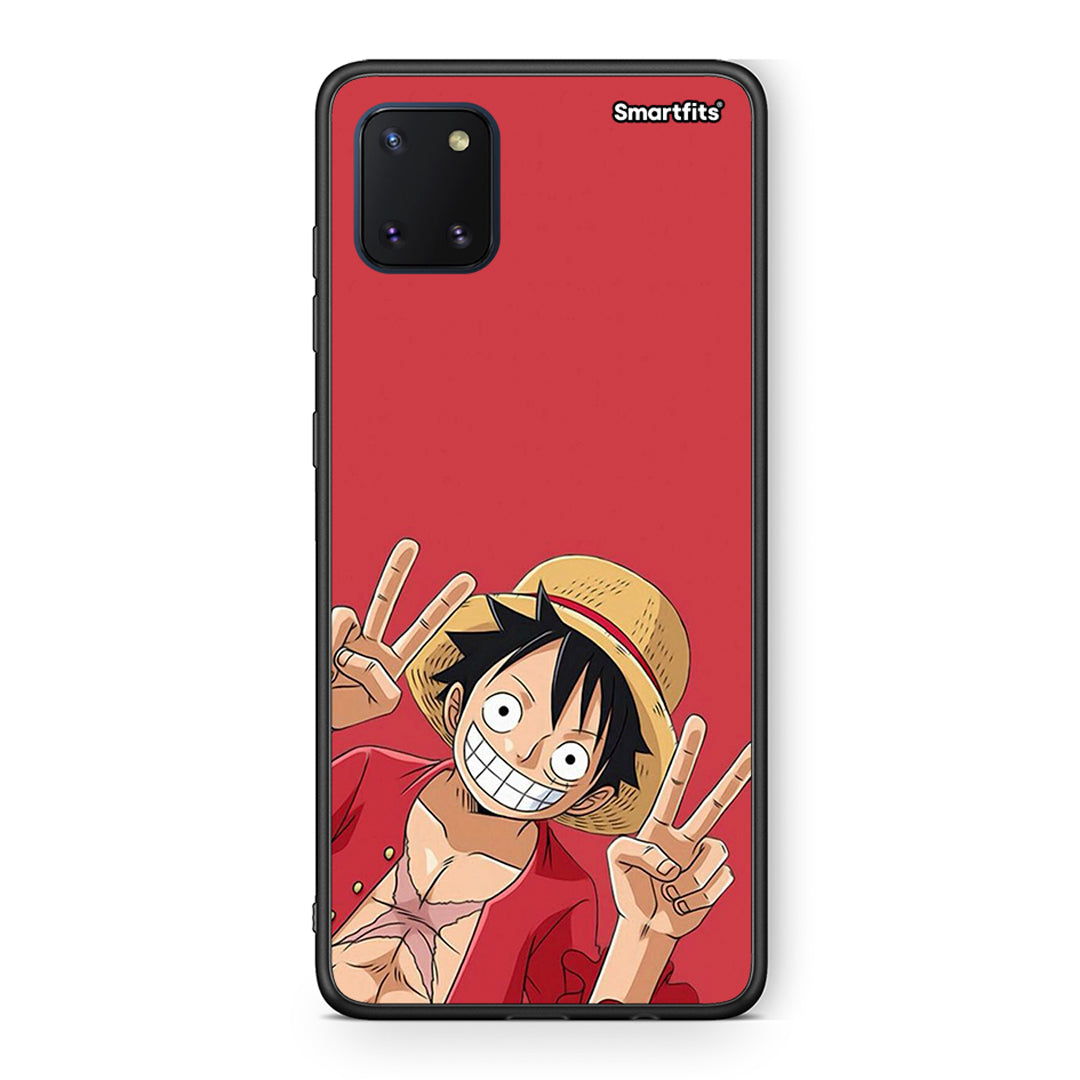 Samsung Note 10 Lite Pirate Luffy Θήκη από τη Smartfits με σχέδιο στο πίσω μέρος και μαύρο περίβλημα | Smartphone case with colorful back and black bezels by Smartfits