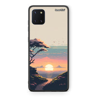 Thumbnail for Samsung Note 10 Lite Pixel Sunset Θήκη από τη Smartfits με σχέδιο στο πίσω μέρος και μαύρο περίβλημα | Smartphone case with colorful back and black bezels by Smartfits