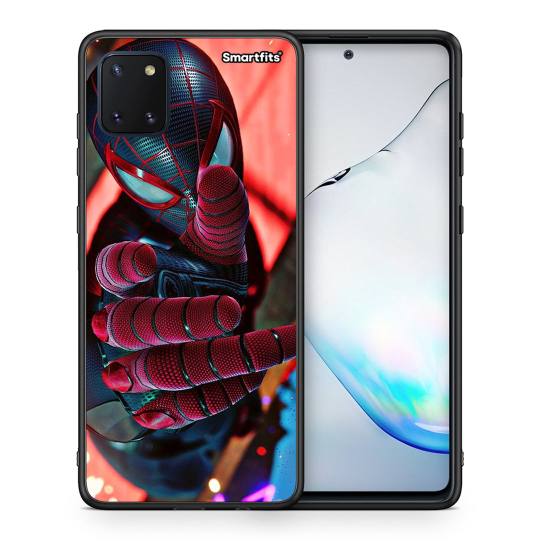 Θήκη Samsung Note 10 Lite Spider Hand από τη Smartfits με σχέδιο στο πίσω μέρος και μαύρο περίβλημα | Samsung Note 10 Lite Spider Hand case with colorful back and black bezels