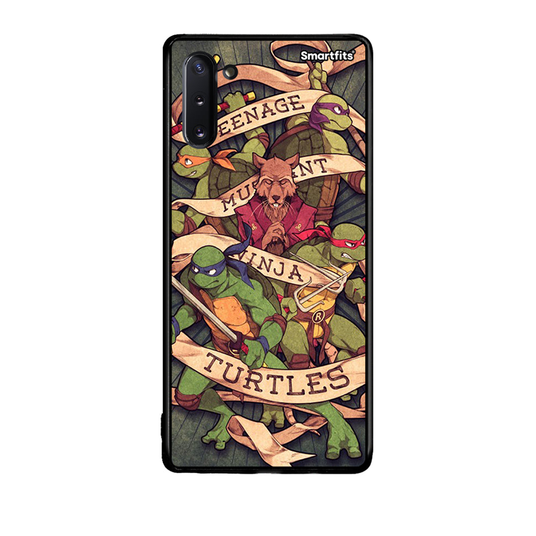 Samsung Note 10 Ninja Turtles θήκη από τη Smartfits με σχέδιο στο πίσω μέρος και μαύρο περίβλημα | Smartphone case with colorful back and black bezels by Smartfits