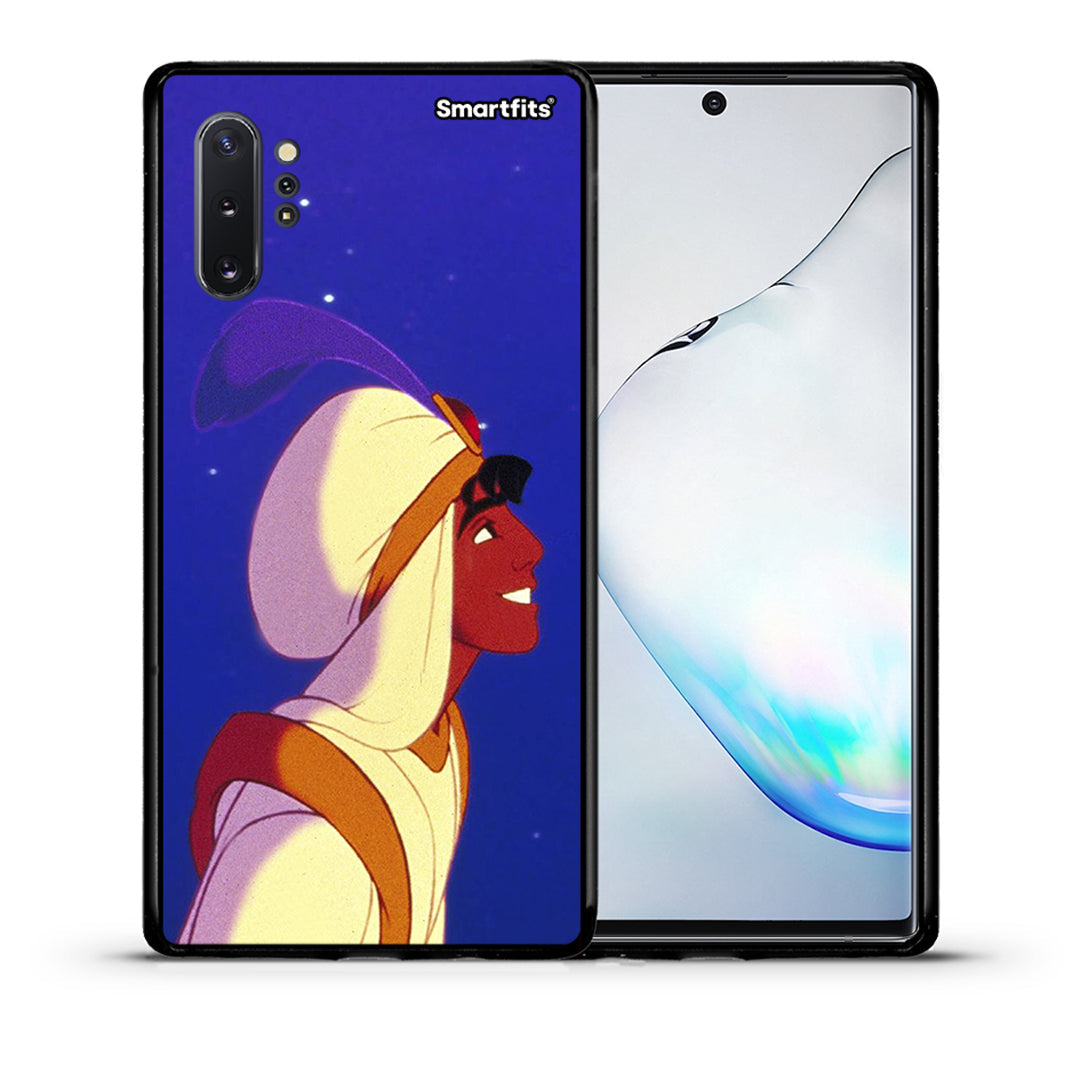 Θήκη Samsung Note 10+ Alladin And Jasmine Love 1 από τη Smartfits με σχέδιο στο πίσω μέρος και μαύρο περίβλημα | Samsung Note 10+ Alladin And Jasmine Love 1 case with colorful back and black bezels