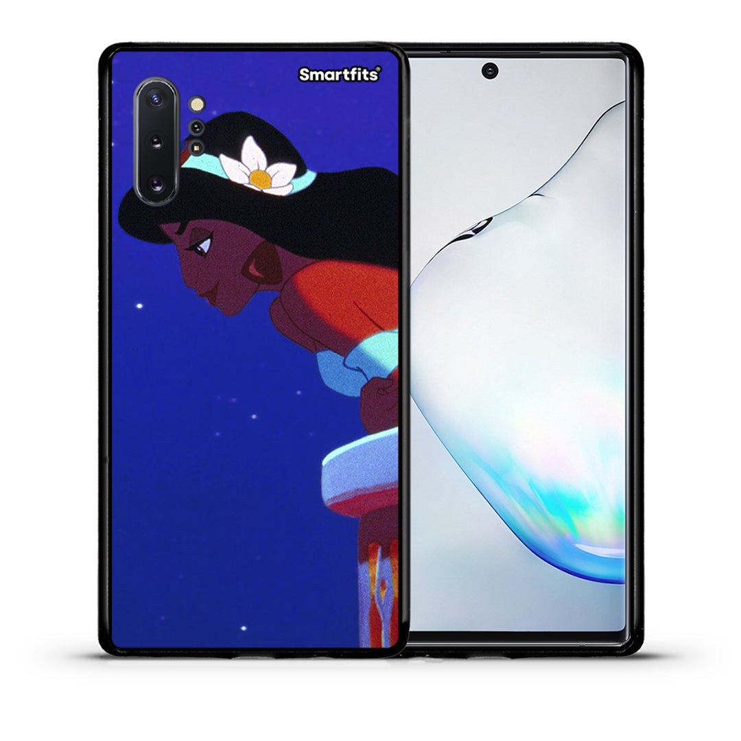 Θήκη Samsung Note 10+ Alladin And Jasmine Love 2 από τη Smartfits με σχέδιο στο πίσω μέρος και μαύρο περίβλημα | Samsung Note 10+ Alladin And Jasmine Love 2 case with colorful back and black bezels