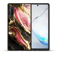 Thumbnail for Θήκη Samsung Note 10+ Glamorous Pink Marble από τη Smartfits με σχέδιο στο πίσω μέρος και μαύρο περίβλημα | Samsung Note 10+ Glamorous Pink Marble case with colorful back and black bezels