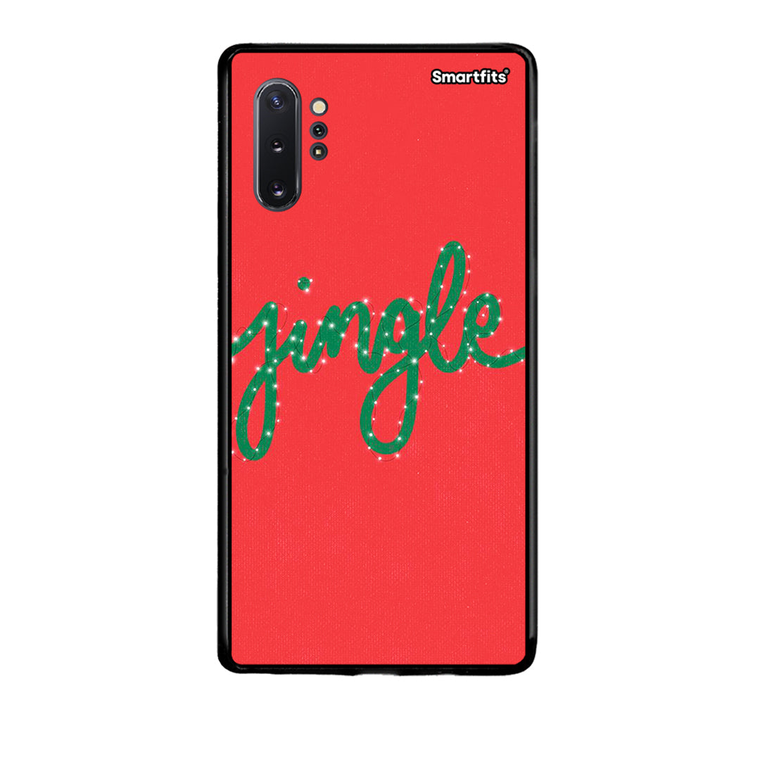 Samsung Note 10+ Jingle Xmas θήκη από τη Smartfits με σχέδιο στο πίσω μέρος και μαύρο περίβλημα | Smartphone case with colorful back and black bezels by Smartfits