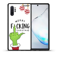 Thumbnail for Θήκη Samsung Note 10+ Merry F Xmas από τη Smartfits με σχέδιο στο πίσω μέρος και μαύρο περίβλημα | Samsung Note 10+ Merry F Xmas case with colorful back and black bezels