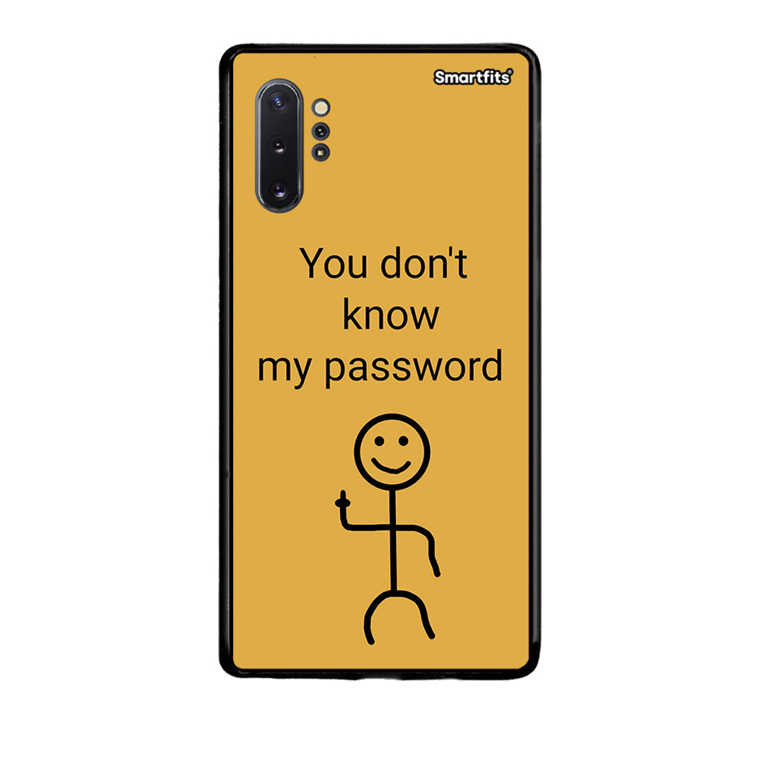 Samsung Note 10+ My Password Θήκη από τη Smartfits με σχέδιο στο πίσω μέρος και μαύρο περίβλημα | Smartphone case with colorful back and black bezels by Smartfits