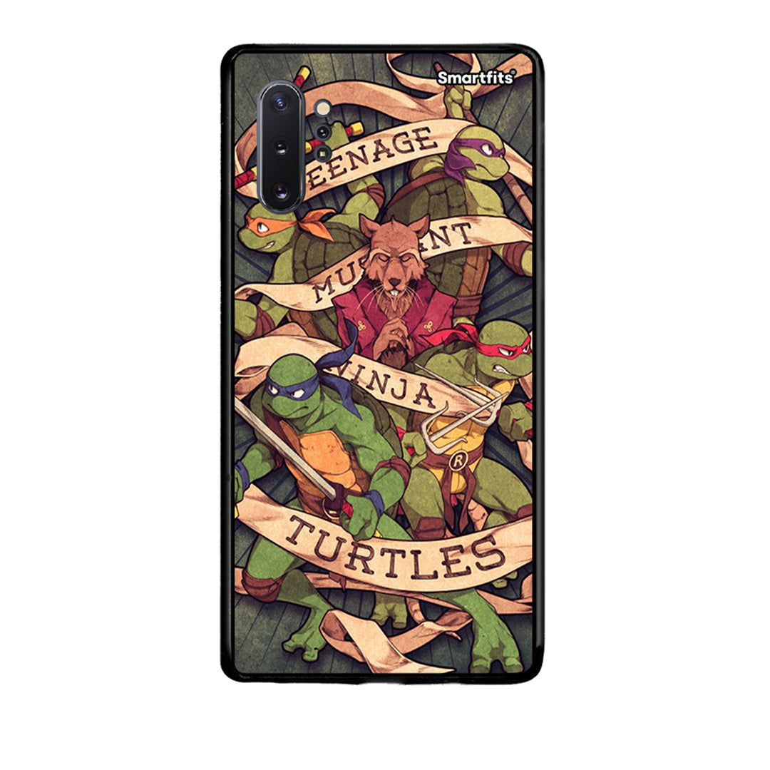 Samsung Note 10+ Ninja Turtles θήκη από τη Smartfits με σχέδιο στο πίσω μέρος και μαύρο περίβλημα | Smartphone case with colorful back and black bezels by Smartfits