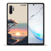 Thumbnail for Θήκη Samsung Note 10+ Pixel Sunset από τη Smartfits με σχέδιο στο πίσω μέρος και μαύρο περίβλημα | Samsung Note 10+ Pixel Sunset case with colorful back and black bezels